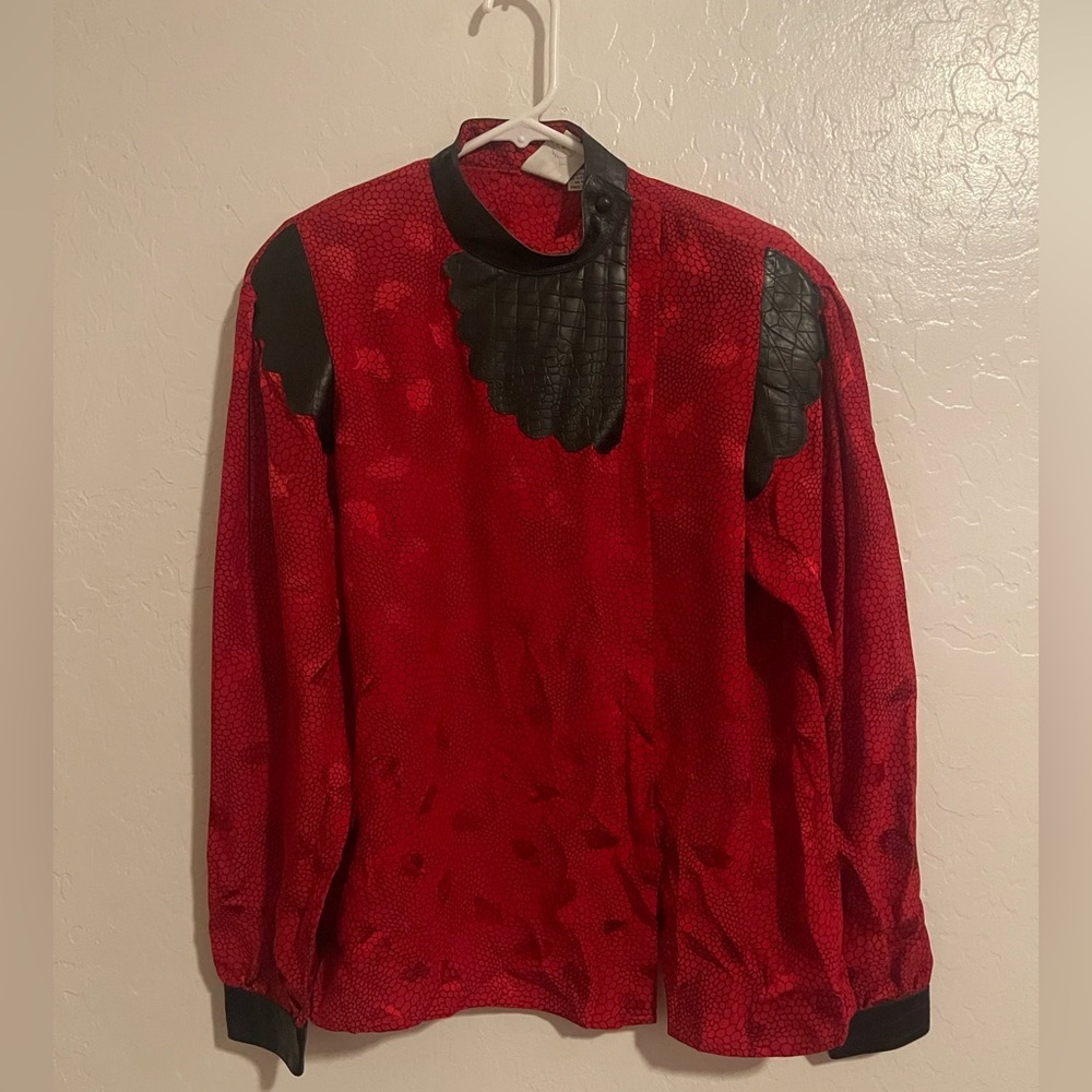 Bellino Paris Mode 100% Silk Blouse Size 10